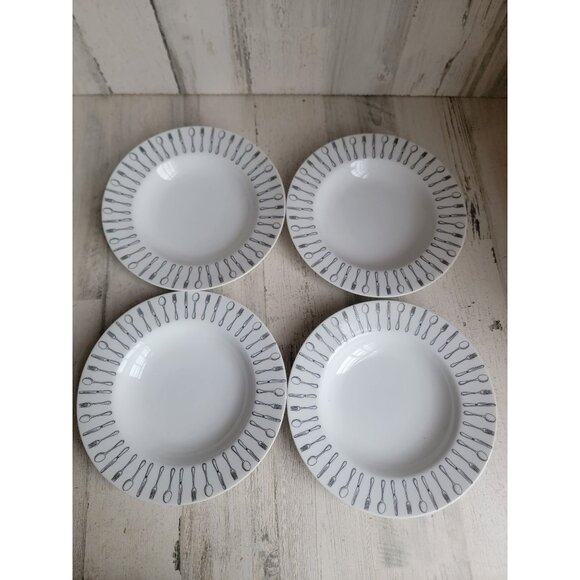 Pier 1 rimmed plate spoon Fork knife Chef‎ home dish - Picture 2 of 8